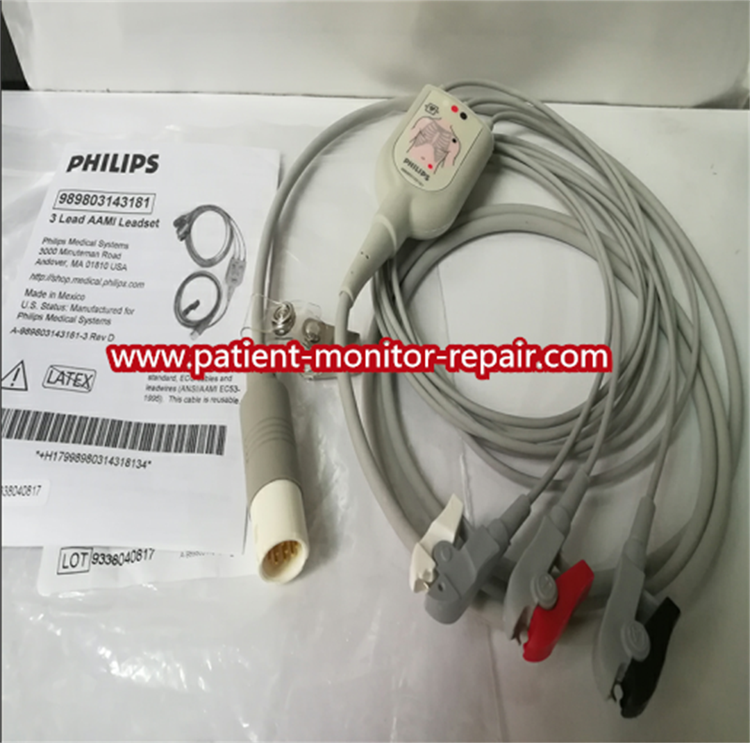  989803143181|PHILIPS 3 Lead AAMI Leadset  Cable American Standard Price