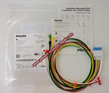 989803145001|PHILIPS M1645A Cbl 5-lead Snap Limb IEC, ICU, shielded  ECG leads cable