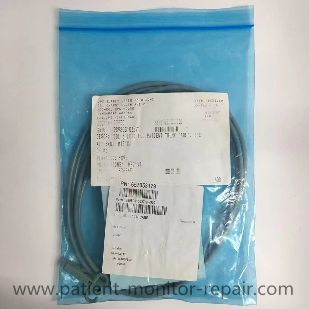Philips CBL 3 Lead ECG Safety Patient Trunk Cable M1510A 989803103871