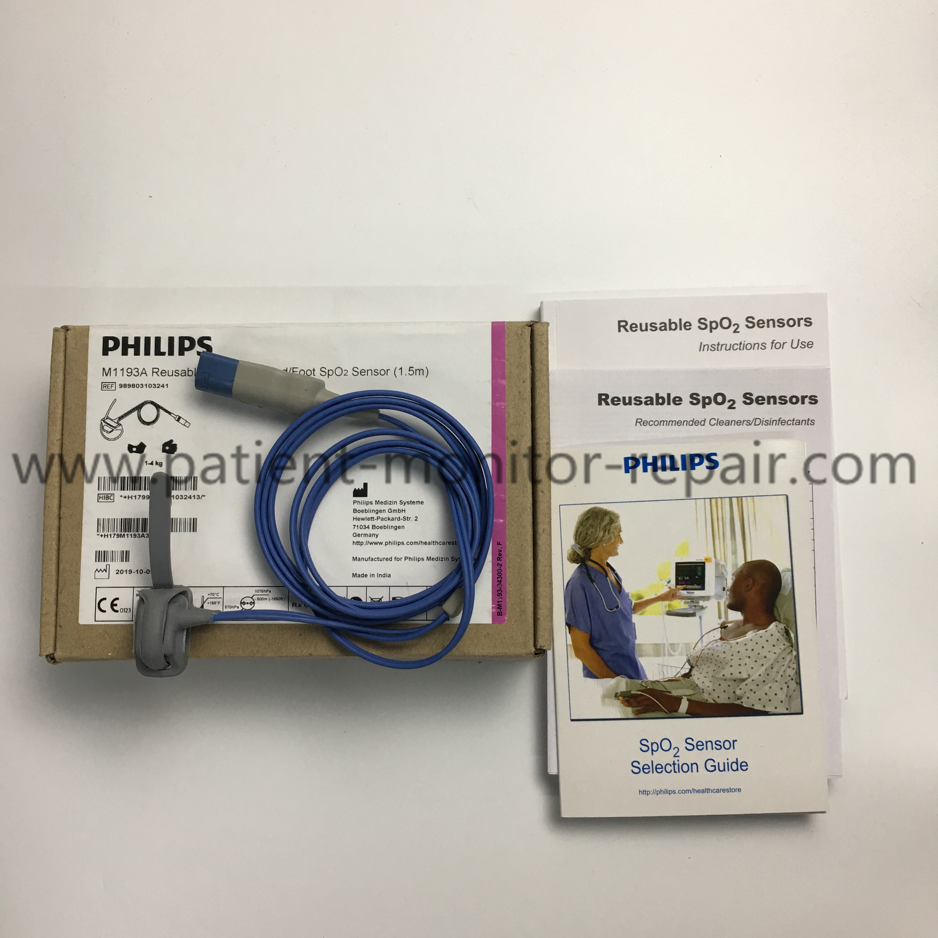 Philips M1193A Reusable Neonatal SpO2 Wrap Sensor REF 989803103241 1.5M