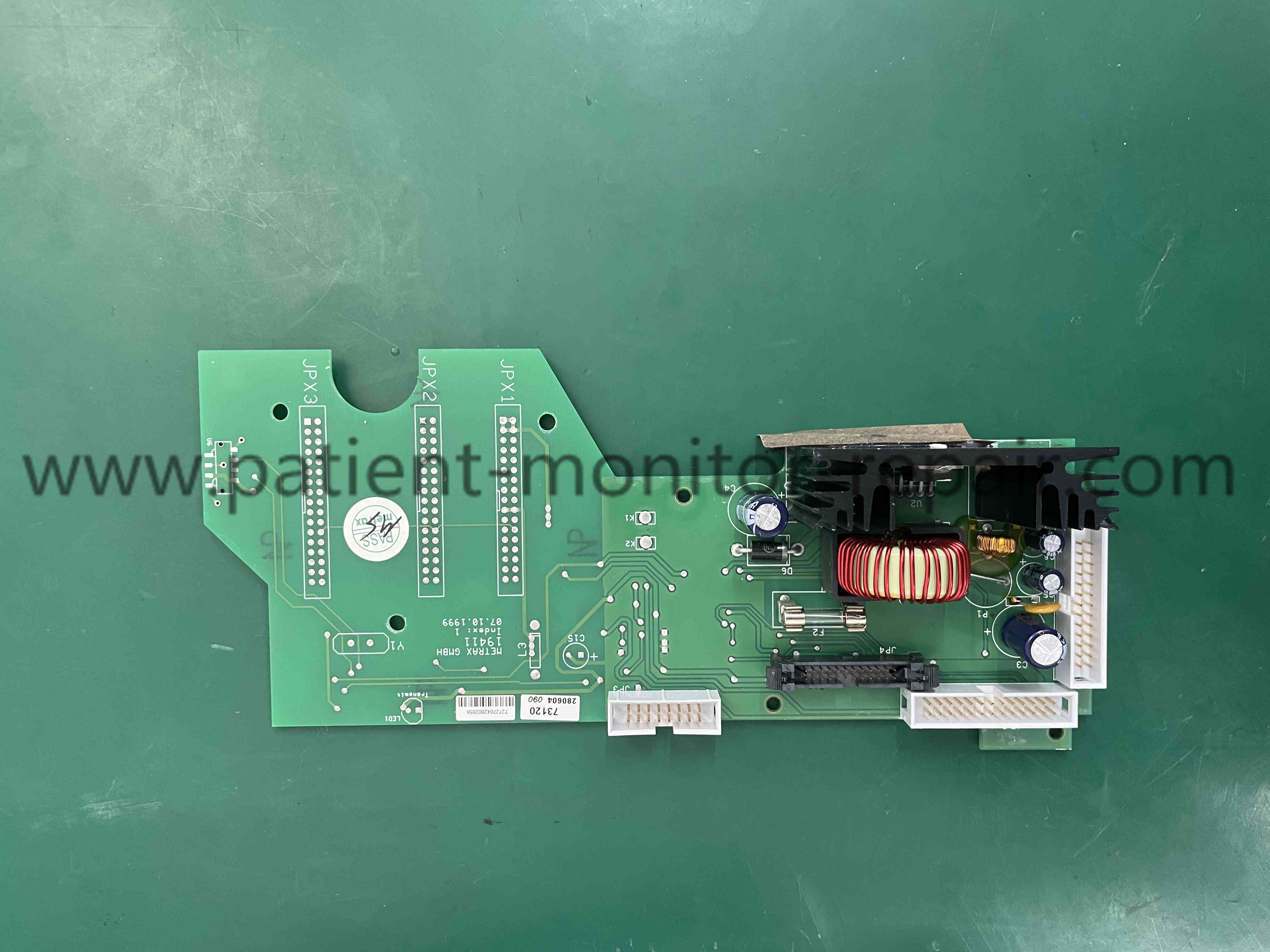 Metrax Primedic M240 DM1 Defibrillator / Monitor Power Supply Board 19411 07.10.1999 