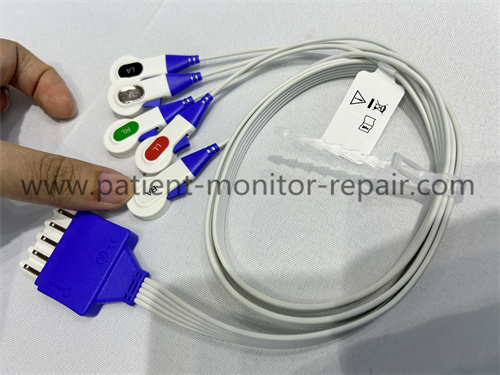 Compatible 5-Lead ECG Cable Disposable for GE Philips Edan Goldway machines